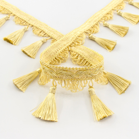 Тесьма с кисточками декоративная PASSAN цвет медовый. Арт BPK - 019-col.PE - 5