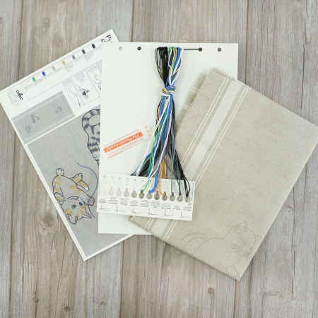 Набор для вышивания дорожки "Кошки" . Арт 63-3801