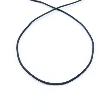 Резинка шляпная SAFISA, 1,5 мм, цвет 01, черный. Арт 4730-1.5мм-01         