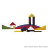 Конструктор BAUHAUS "Bauspiel" 14+, дизайн 1977 года, натуральное дерево, цветной, 22 детали. Арт 9412