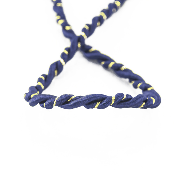 Шнур витой PEGA, тёмно-синий, 5 мм. Арт 845219850DA701          