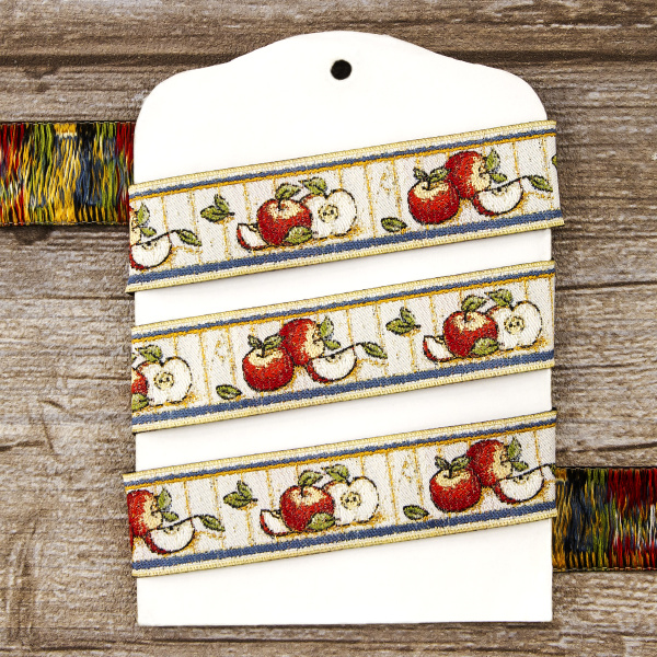 Лента жаккард SAFISA, 25 мм, 15 м, цвет 01. Арт 9217-25мм-01