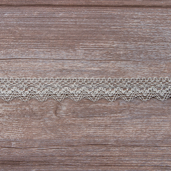 Кружево, 25 мм, цвет серебристый люрекс. Арт 3207/29                 