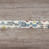Косая бейка с детским принтом, 18 мм, цвет молочно-белый с голубым. Арт 3323/18/02