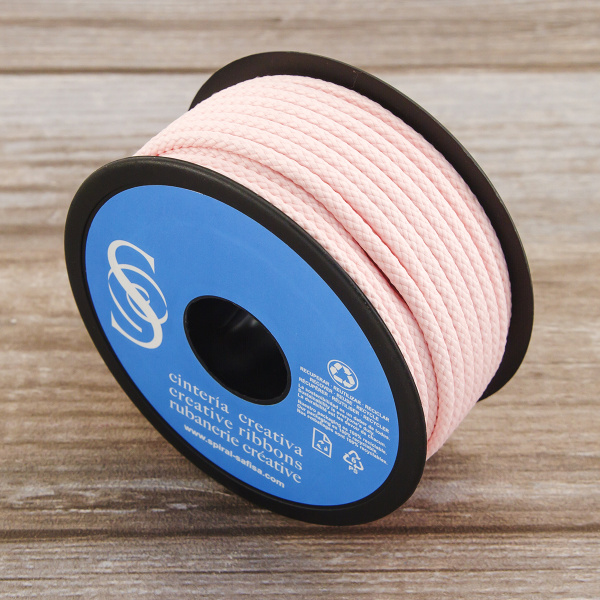 Шнур плетеный SPIRAL ( SAFISA), 4 мм, 25 м, цвет розовый. Арт 25281-4-05