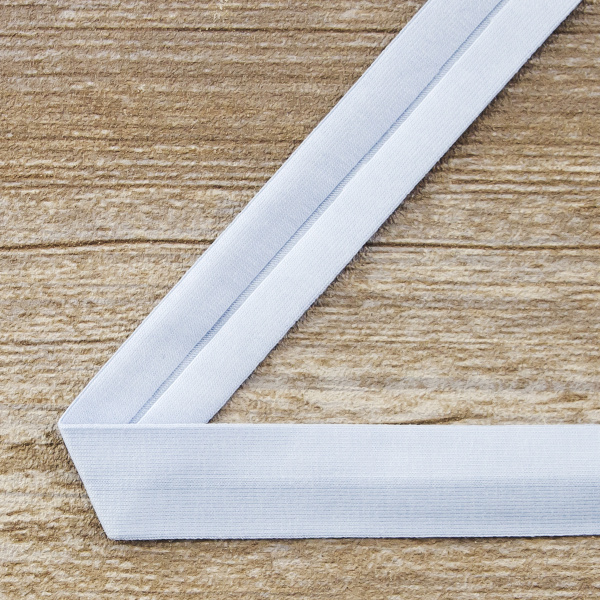 Косая бейка хлопок, 20 мм, 20 м, цвет 04, светло-голубой. Арт 6598-20мм-04