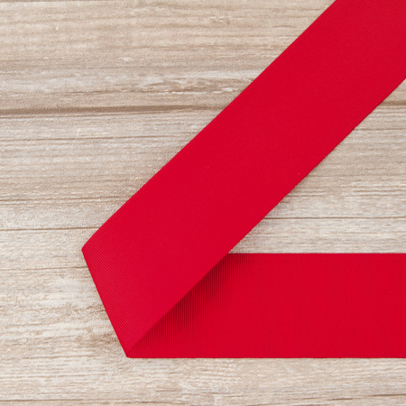 Лента репсовая SAFISA, 50 мм, 25 м, цвет 84 вишневый. Арт 350-50мм-84