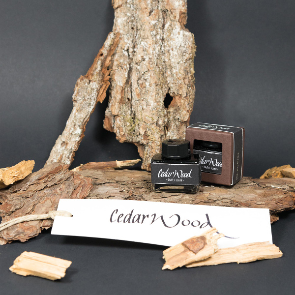 Чернила "Ink of the Senses" для перьевых ручек, 15 мл, с ароматом кедра, цвет черный. Арт 17061/3