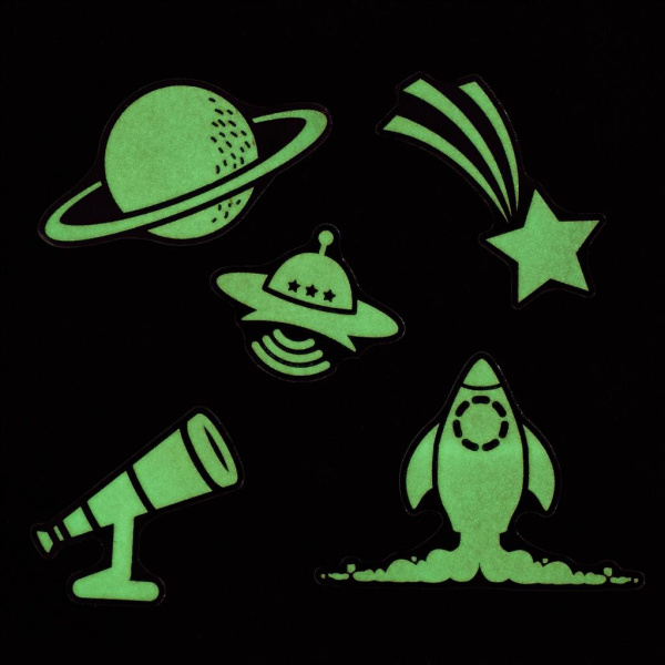 Наклейки флуоресцентные "Космос" Glow In The Dark. Арт CPT680923