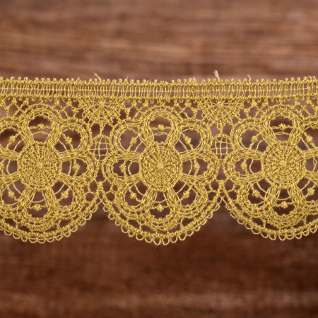 Гипюр, 41 мм, цвет карамель. Арт K047/T3