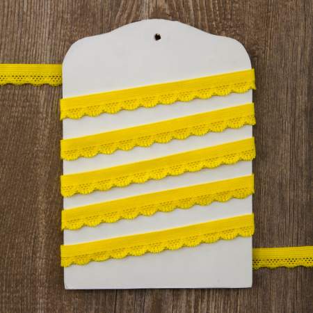 Резинка отделочная ажурная, цвет желтый. Арт 12723/9044