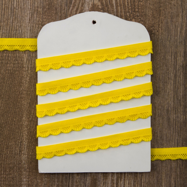 Резинка отделочная ажурная, цвет желтый. Арт 12723/9044