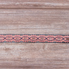 Мерсеризованное хлопковое кружево, 20 мм, цвет пыльно-розовый с цветом морской волны. Арт 1826/R5                 