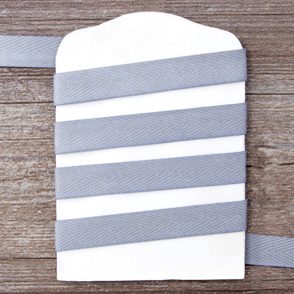 Тесьма киперная SAFISA, 15 мм, 25 м, цвет 27, серый. Арт 30270-15мм-27