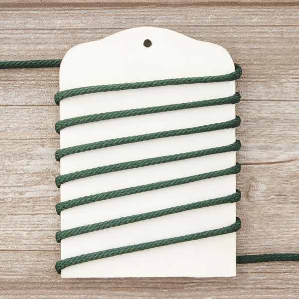 Шнур плетеный SPIRAL ( SAFISA), 4 мм, 25 м, цвет зеленый темный. Арт 25281-4-43