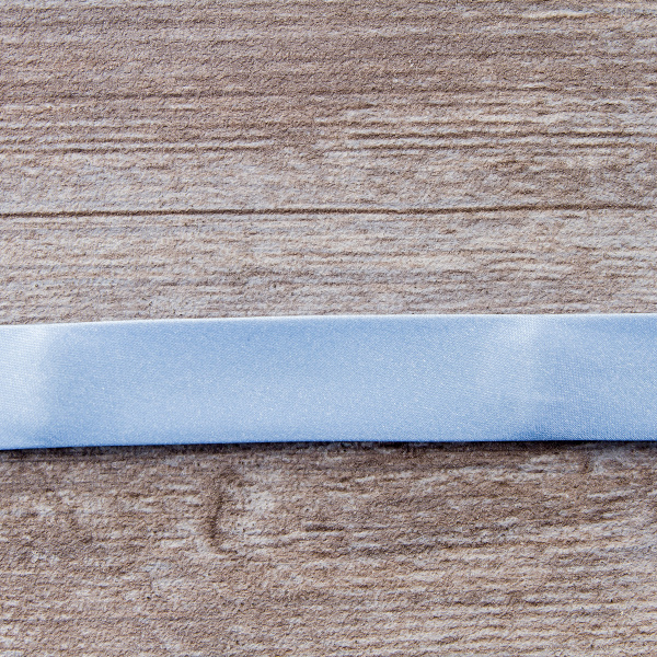 Косая бейка атласная  на блистере SAFISA, 20 мм, 2,5 м, цвет 04, светло-голубой. Арт P06260-20мм-04          