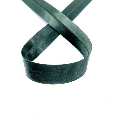 Косая бейка атласная 20 мм, 25 м, цвет 97, болотный. Арт 6260-20мм-97