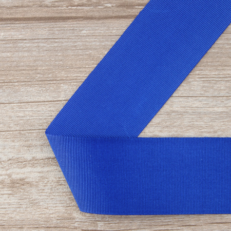 Лента репсовая SAFISA, 50 мм, 25 м, цвет 13 синий. Арт 350-50мм-13