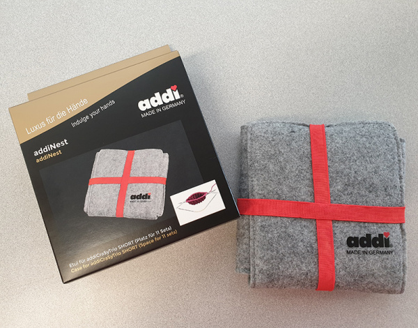 Органайзер addiNest для гибких спиц addiCrasyTrio, войлочный, 14 х 15 см, 11 ячеек. Арт 860-2