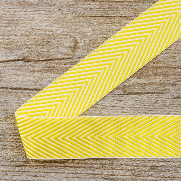 Лента жаккард SAFISA, 25 мм, 25 м, цвет 01. Арт 9202-25мм-01