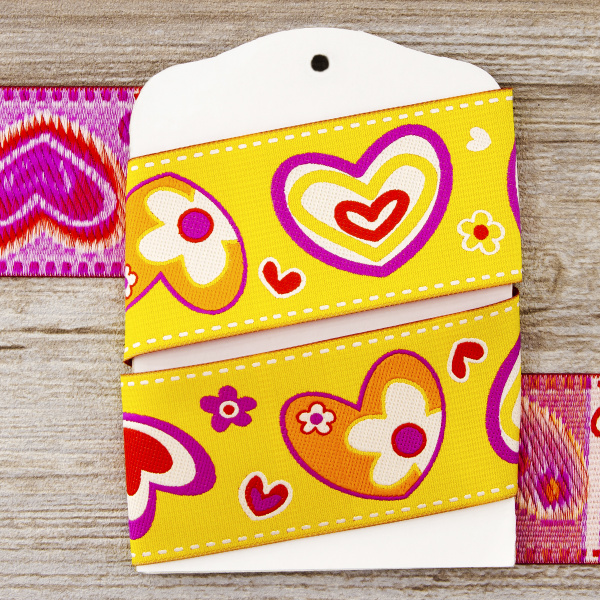 Лента жаккард SAFISA, 50 мм, 15 м, цвет 01. Арт 9127-50мм-01            