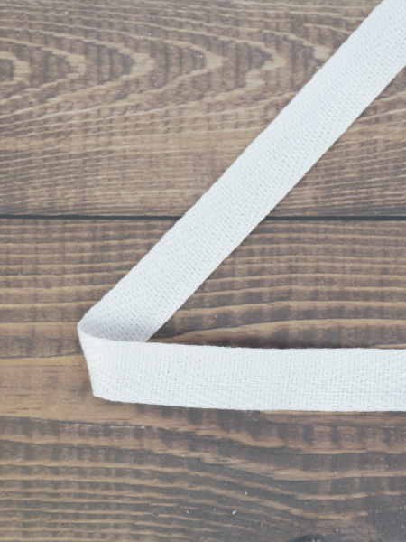 Тесьма киперная SAFISA, 15 мм, 25 м, цвет 02, белый. Арт 0270-15мм-02