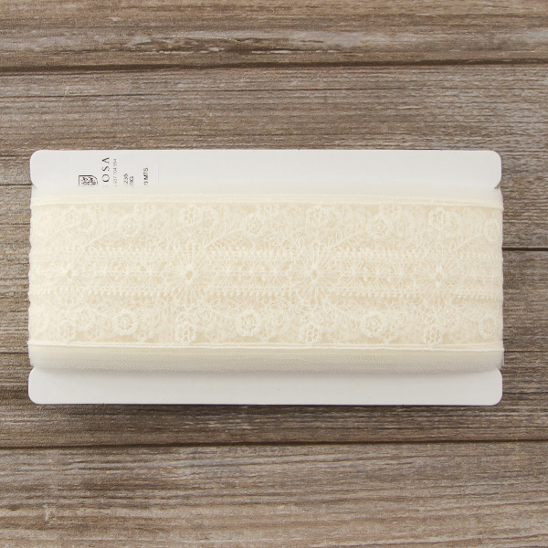 Кружево-вышивка на тюле, 40 мм. Арт 42235/58