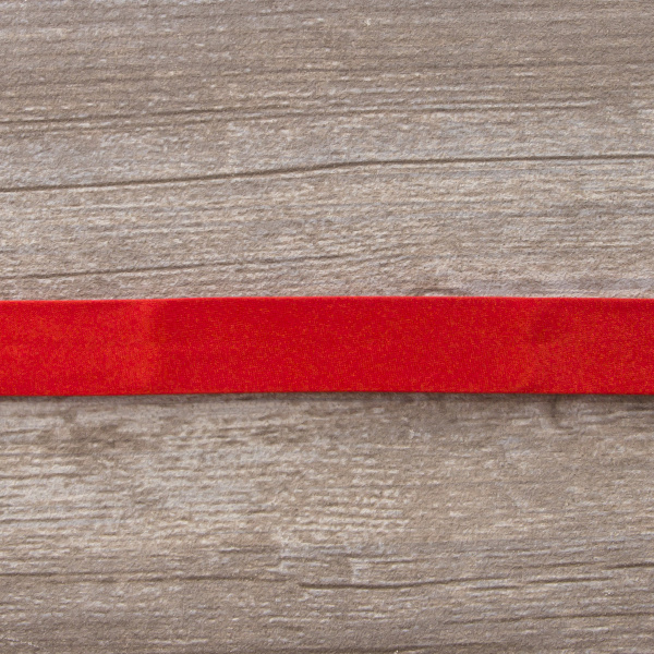 Косая бейка атласная  на блистере SAFISA, 20 мм, 2,5 м, цвет 14, красный. Арт P06260-20мм-14          