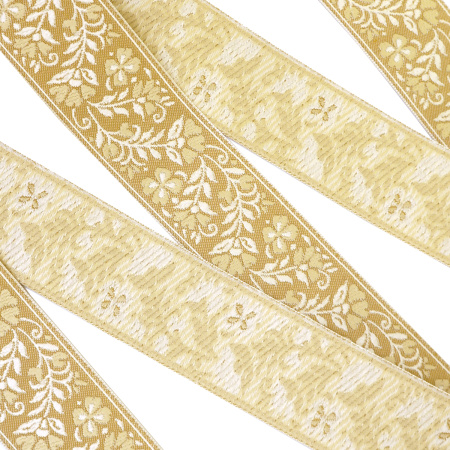 Лента из тканого жаккарда SAFISA, 25 мм, 15 м, цвет 01. Арт 9254-25мм-01