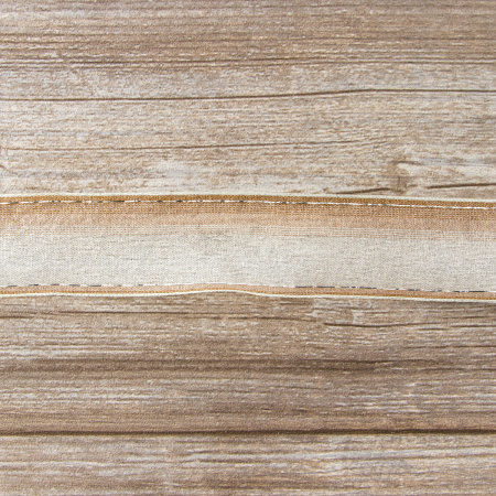 Лента органза с рисунком с проволокой по краю SAFISA, 38 мм, цвет бежевый, 15 м. Арт 25167-38мм-01            