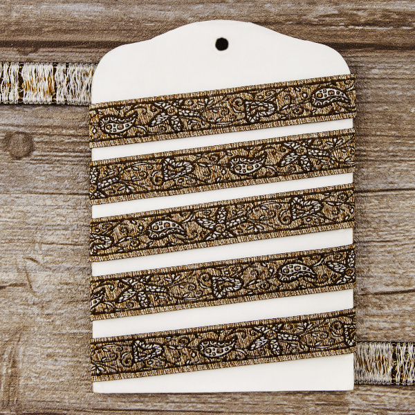 Лента жаккард SAFISA, 16 мм, 15 м, цвет 03. Арт 9104-16мм-03            