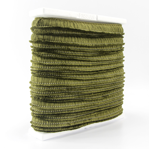 Бахрома декоративная, 30 мм, цвет оливковый. Арт BT - 30c - col.B-20