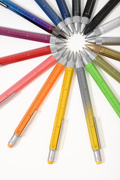 Ручка шариковая TROIKA многофункциональная "CONSTRUCTION". Арт PIP20YE/GY