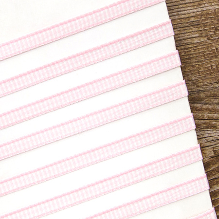 Лента с рисунком клетка SAFISA, 6 мм, 25 м, цвет 05, розовый. Арт 466-06мм-05             