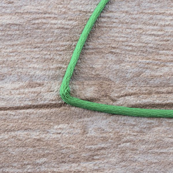 Шнур атласный SAFISA 2 мм, 25 м, цвет 25, зеленый. Арт 462-25                  