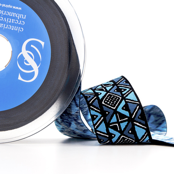 Лента жаккардовая SAFISA, 40 мм, 15 м, цвет 02. Арт 9274-40мм-02