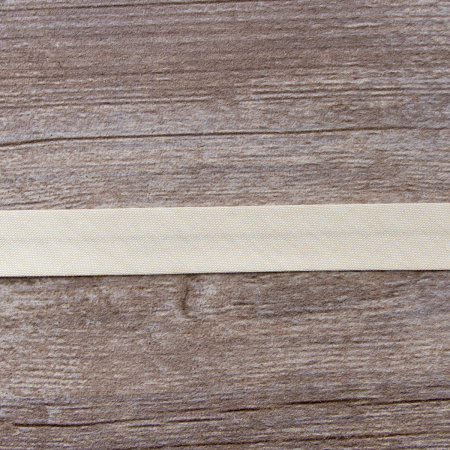 Косая бейка хлопок, 20 мм, 20 м, цвет 63, цвет бежевый. Арт 6570-20мм-63