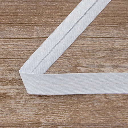 Косая бейка хлопок, 20 мм, 20 м, цвет 04, цвет светло-голубой. Арт 6570-20мм-04