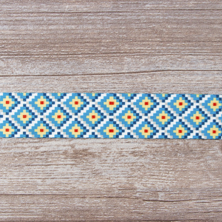 Тесьма ременная декоративная, 30 мм, цвет морской волны 10 м. Арт 35135-30мм-01