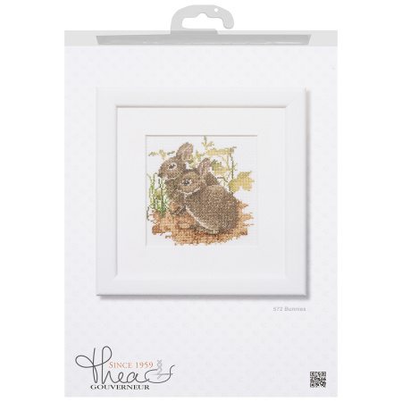 Набор для вышивания "Зайцы", канва Aida 14 ct. Арт 572A