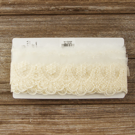 Кружево-вышивка на тюле, 35 мм. Арт 42245/58