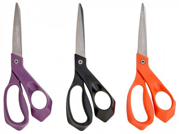 Ножницы портновские профессиональные, 21,5 см, 18 шт. в картонном прикассовом стенде. Арт B4857