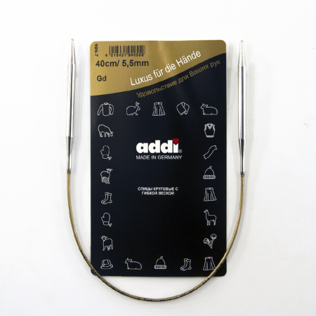 Спицы, круговые, супергладкие, addiClassic №5.5, 40 см. Арт 105-7/5.5-40