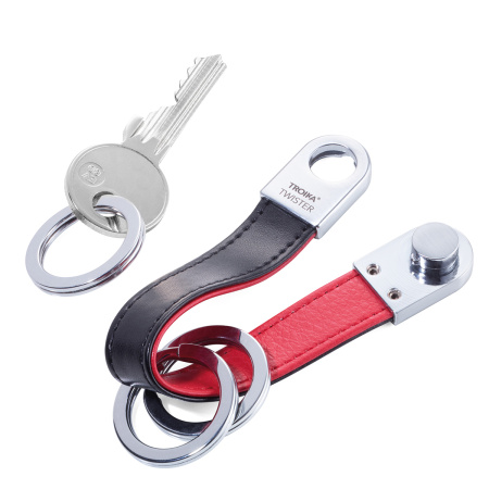 Брелок TROIKA "TWISTER STYLE красный дизайн". Арт KRG742/LE