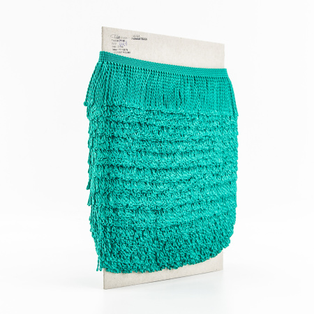 Бахрома витая, 60 мм, цвет бриллиантовая зелень светлый. Арт PP-60 col.621