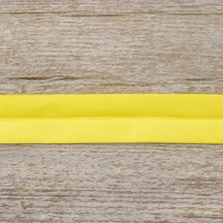 Косая бейка хлопок, 20 мм, 20 м, цвет 32, желтый. Арт 6598-20мм-32