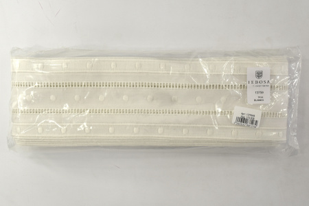 Шитье-вышивка на батисте, прошва, 90 мм, цвет белый. Арт 13759/B