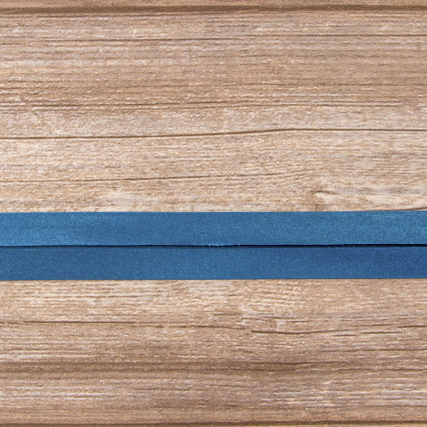 Косая бейка атласная 30 мм, 25 м, цвет 79, морская волна. Арт 6260-30мм-79            