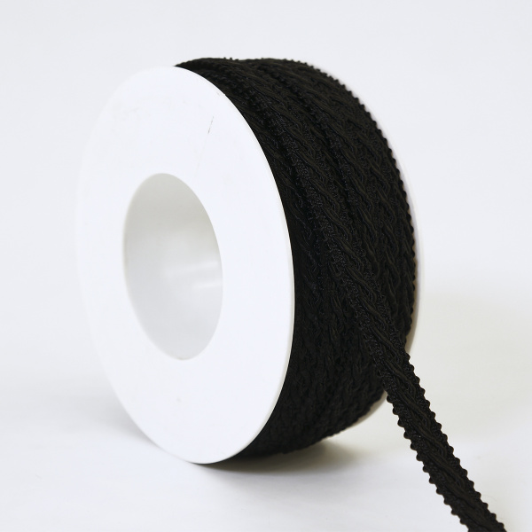 Тесьма PEGA тип интерьерная, цвет черный, 10 мм. Арт 843118400A7001          