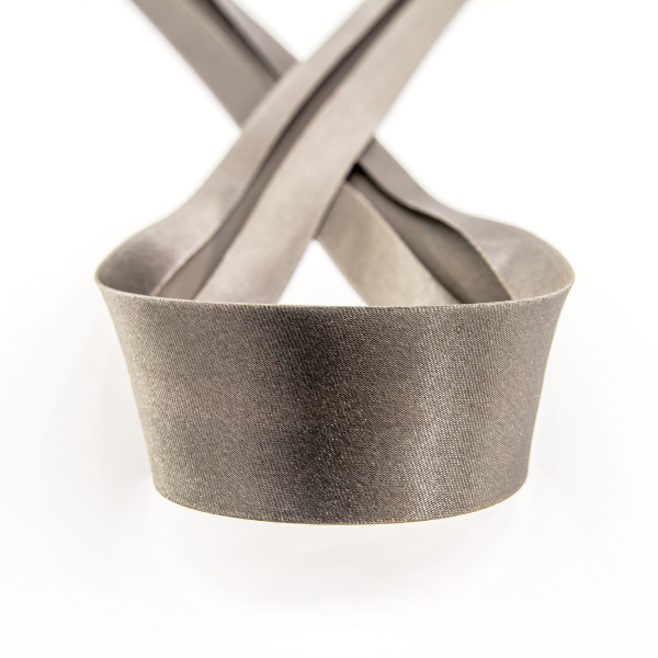 Косая бейка атласная 30 мм, 25 м, цвет 68, темно-серый. Арт 6260-30мм-68            